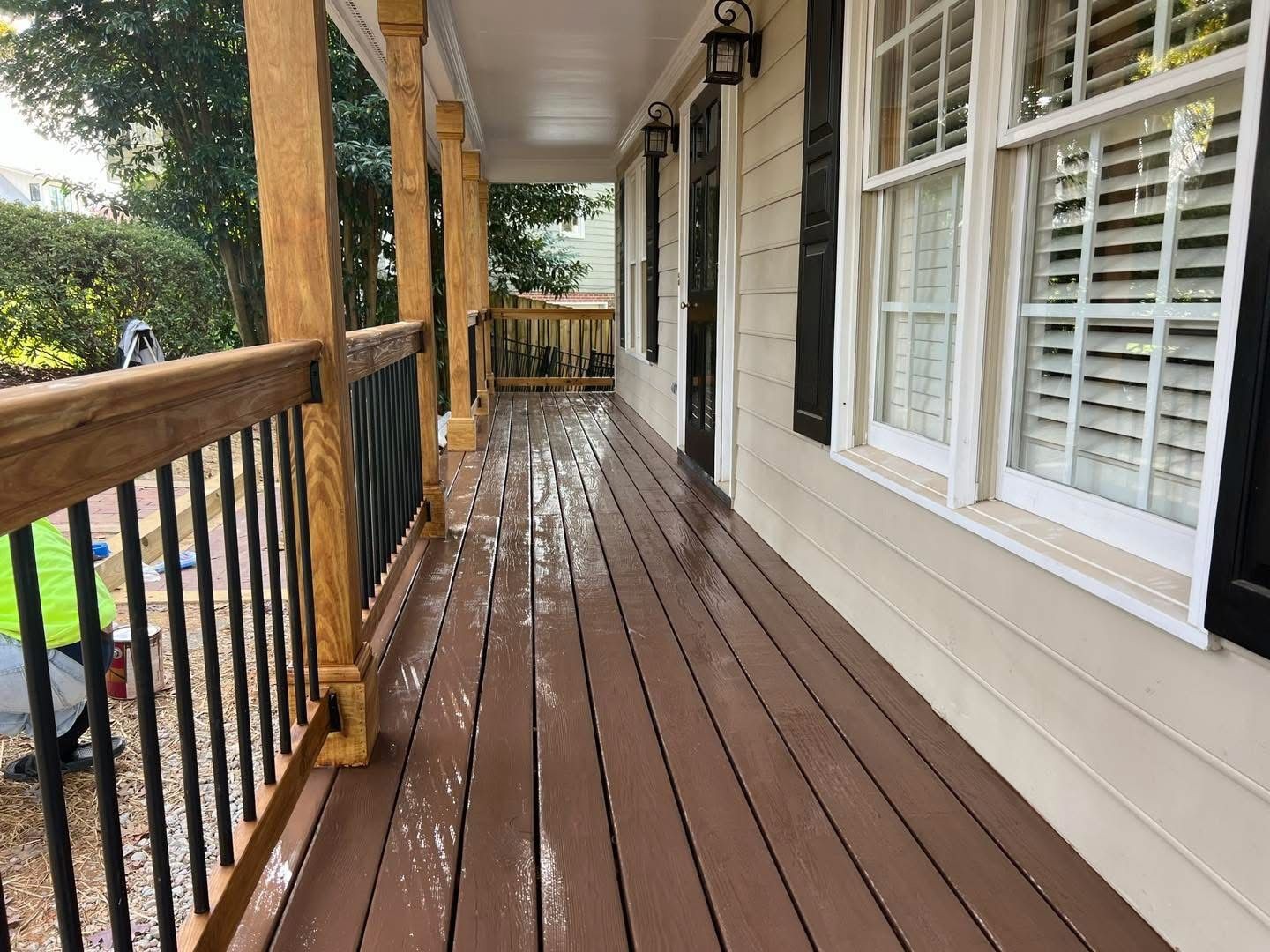 Deck and fence staining